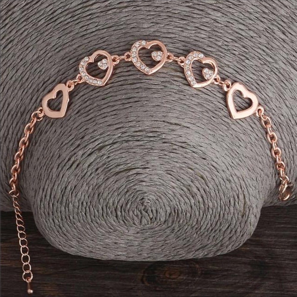 Women's Hearts Bracelet  Great For Mothers Day